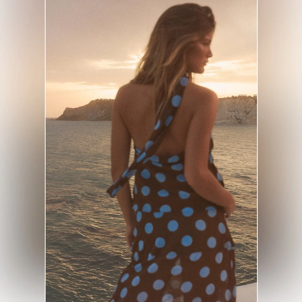Zara POLKA DOT ASYMMETRIC SKIRT_7